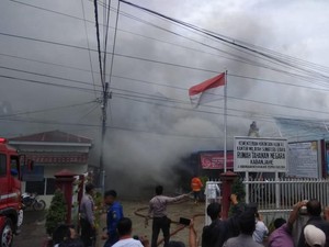 Api Muncul dari Lokasi Ricuh di Rutan Kabanjahe Sumut