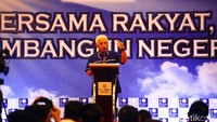 Para petinggi PAN diberikan kesempatan menyampaikan sambutan, salah satunya Hatta Rajasa.
