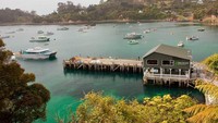 Di sana pun juga dapat ditemui Kota Oban, satu-satunya pemukiman di pulau tersebut (NSW Department of Planning, Industry and Environment)