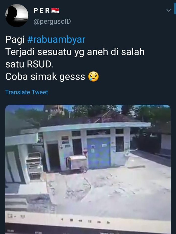 Video gerobak jalan sendiri di RSUD Wonosari, Gunungkidul, Rabu (12/2/2020).