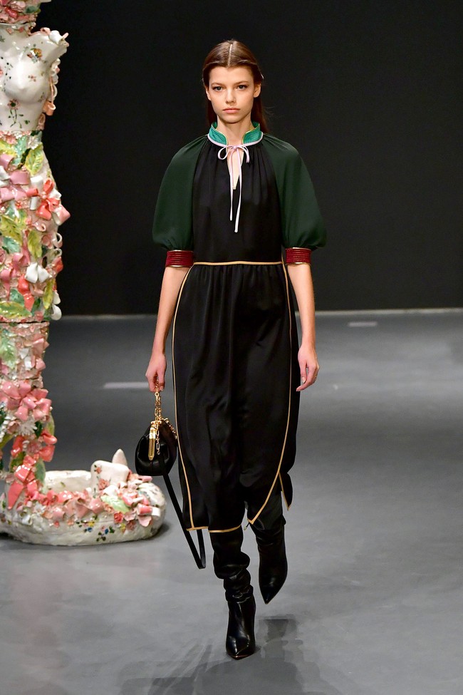 Fashion show Tory Burch fall/winter 2020 di New York Fashion Week 2020 yang digelar di Galeri Seni Sotheby, New York, Minggu [9/2/2020]. Photo by Slaven Vlasic/Getty Images.