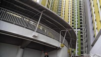 Rusunawa Pasar Rumput memiliki konsep mixed use atau campuran antara kios pasar dan hunian.