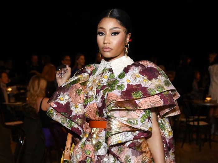 NEW YORK, NEW YORK - FEBRUARY 12: Nicki Minaj attends the Marc Jacobs Fall 2020 runway show during New York Fashion Week on February 12, 2020 in New York City. (Photo by Jamie McCarthy/Getty Images for Marc Jacobs)