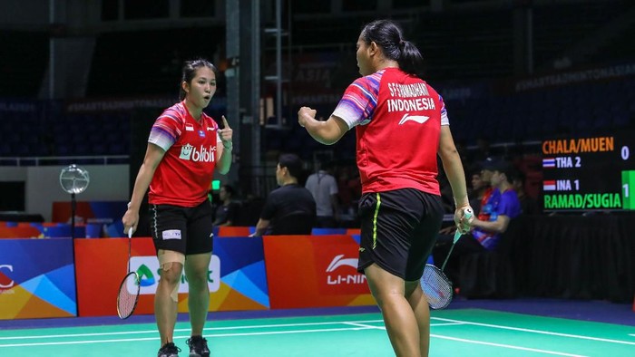 Siti Fadia Silva Ramadhanti/Ribka Sugiarto di Kejuaraan Bulutangkis Beregu Asia 2020.