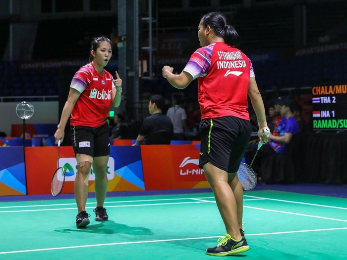 Siti Fadia Silva Ramadhanti/Ribka Sugiarto di Kejuaraan Bulutangkis Beregu Asia 2020.
