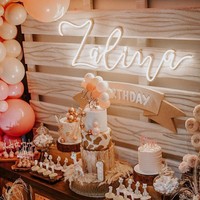 Rupanya untuk pesta ulang tahun pertama Zalina ini Raisa mempercayakan party planner Little Thoughts Planner untuk membuat dekorasinya. Dalam unggahan di Instagram party planner yang didirikan istri DJ Riri, Ola Harika, itu tampak dekorasi ulang tahun pertama Zalina sungguh menggemaskan. Foto: Instagram @littlethoughtsplanner, Instagram @olaharika