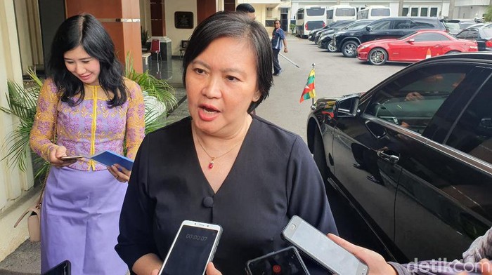 Dubes Myanmar untuk Indonesia Ei Ei Khin Aye (Isal Mawardi/detikcom)