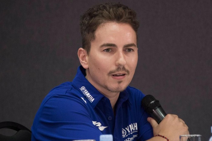 KUALA LUMPUR, MALAYSIA - FEBRUARY 06: Jorge Lorenzo of Spain and Yamaha Factory Test team speaks during the 2020 Team Yamaha Factory Racing presentation during the MotoGP Pre-Season Teams Unveiling at Sepang Circuit on February 06, 2020 in Kuala Lumpur, Malaysia. (Photo by Mirco Lazzari gp/Getty Images)