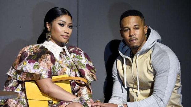 NEW YORK, NEW YORK - FEBRUARY 12: Nicki Minaj attends the Marc Jacobs Fall 2020 runway show during New York Fashion Week on February 12, 2020 in New York City. (Photo by Jamie McCarthy/Getty Images for Marc Jacobs)