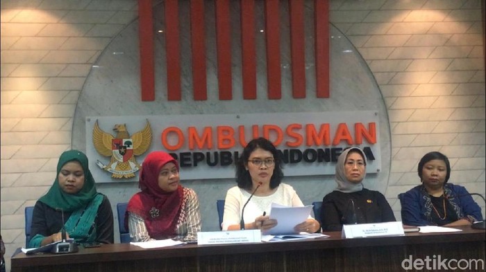 Jaringan Peduli Pemberantasan Tindak Pidana Perdagangan Orang (TPPO) mendatangi Ombudsman RI (Farih Maulana Sidik/detikcom)