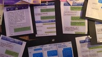 Mau tau tulisan yang ada di papan khusus post it tersebut? ini salah satunya, dimana tertempel screenshoot chat beberapa pelanggan bersama mantan kekasihnya. Foto: Istimewa
