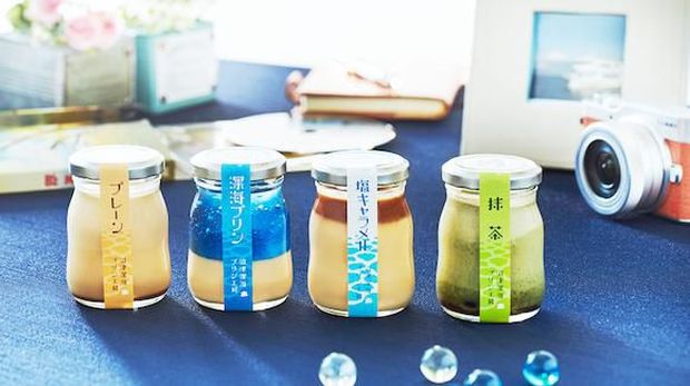 Sayang Dimakan! Ini Puding Biru Bernuansa Laut dari Teluk Suruga