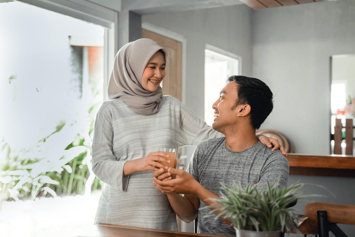 Ilustrasi rumah tangga atau pasangan muslim