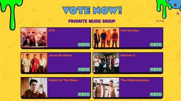 BTS Bersaing dengan Taylor Swift di Kids' Choice Awards 2020