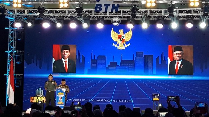 Wapres Maruf Amin hadiri Properti Expo 2020 di JCC, Senayan, Jakarta, Sabtu (15/2/2020).