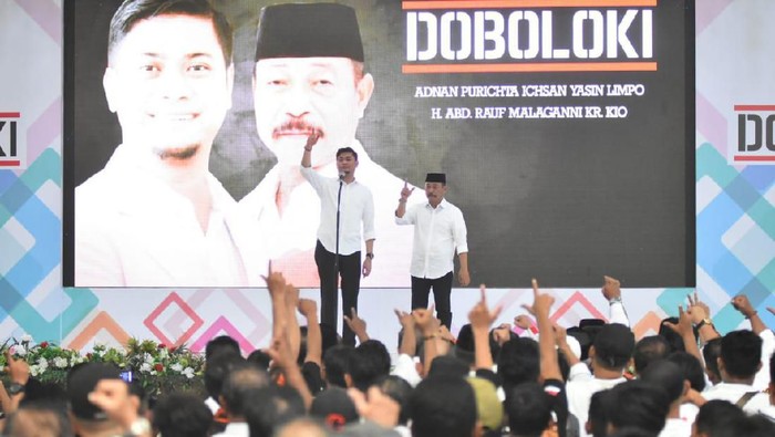 Pasangan calon Bupati dan Wakil Bupati Gowa Petahana, Adnan Purichta Ichsan-Abdul Rauf Mallaganni Karaeng Kio