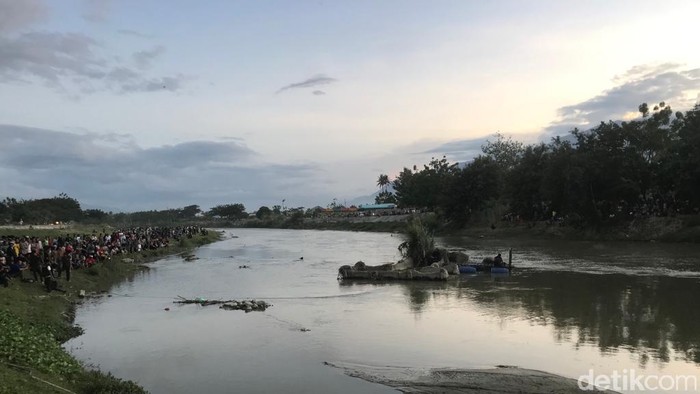M Qadri/detikcom - Lokasi tim mengamati buaya berkalung ban untuk upaya penyelamatan