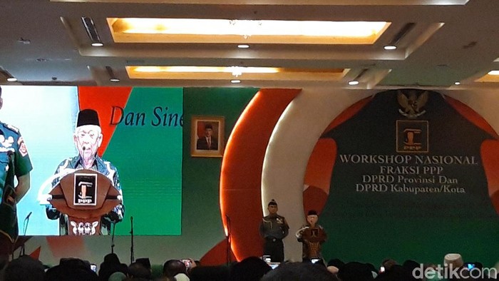 Maruf Amin hadiri acara PPP (Foto: Rahel Narda/detikcom)