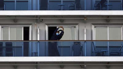 Mengintip Aktivitas Penumpang Kapal Pesiar yang Dikarantina Jepang