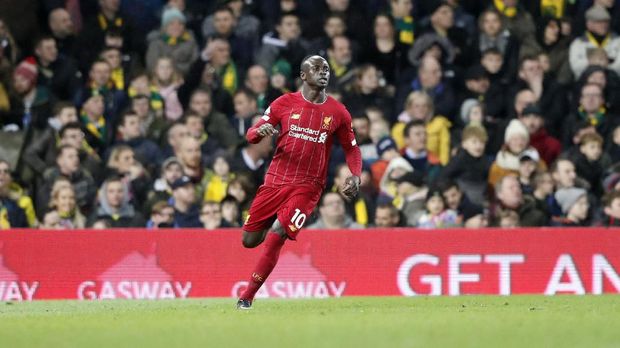 Sadio Mane memastikan kemenangan Liverpool atas Norwich City.