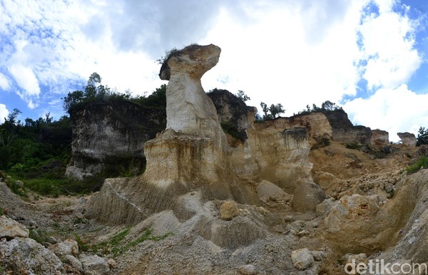 Gunung kapur yang sebelumnya rimbun oleh vegetasi dan menjadi habitat berbagai satwa terutama burung khas dataran rendah, kini mengalami kerusakan hampir separuh bagiannya. Gunung kapur yang sebelumnya rimbun oleh vegetasi dan menjadi habitat berbagai satwa terutama burung khas dataran rendah, kini mengalami kerusakan hampir separuh bagiannya.