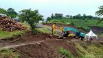 Penampakan dari Udara Longsor di Pinggir KM 118 Tol Cipularang
