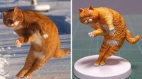 tingkah hewan kocak diubah jadi patung 3d