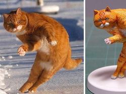Kocak! Ketika Tingkah Hewan yang Viral Dijadikan Patung 3D