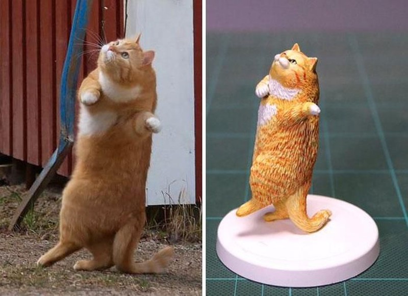 tingkah hewan kocak diubah jadi patung 3d