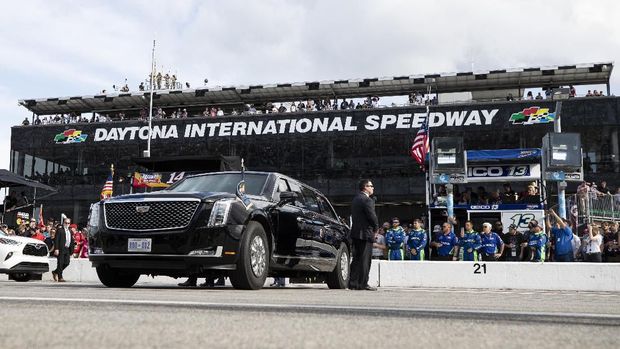 The presidential limousine known as 