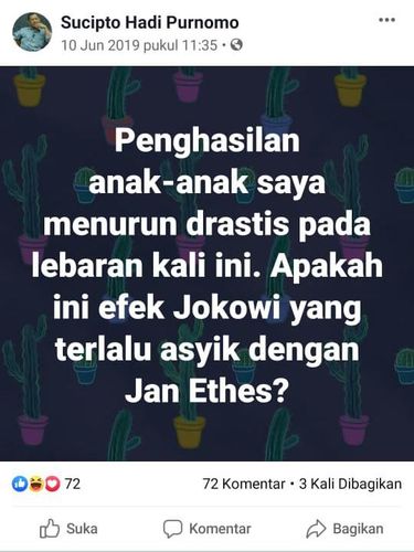 Diskors 'Hina Jokowi', Sucipto Unnes: Sembunyi di Tempat yang Terang