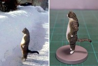 tingkah hewan kocak diubah jadi patung 3d