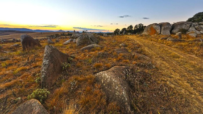 Karawa, Democratic Republic of Congo - August 24, 2013: An upaved road in rural Congo, a lot of people are walking on the road which connects two villages in the province of Equateur. Walking and bicycling is nearly the only way of transportation in the poor regions of Congo. Mostly women are carrying heavy loads of goods on their heads when they are walking to a market place.