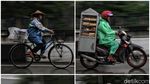 Semangat Juang Para Pencari Rezeki Menembus Hujan