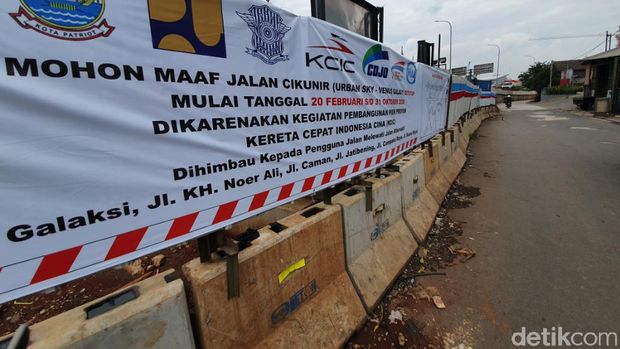 Kondisi Jl Galaxy I-Cikunir Raya Bekasi yang Bakal Ditutup Gegara Proyek KCIC