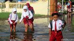 Bikin Miris! Sudah Sebulan SD di Sidoarjo Terendam Banjir