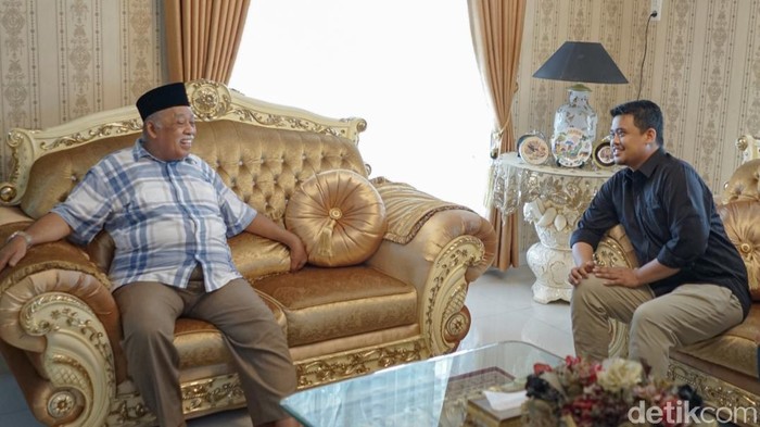 Bobby Nasution menemui warga Medan Deli. Bobby dijodohkan dengan kader Gerindra untuk Pilkada Medan (Haris Fadhil/detikcom)
