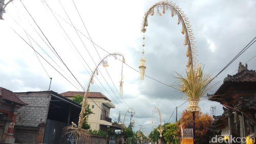 Penjor di Bali menyambut Hari Raya Galungan (Angga Riza/detikcom)