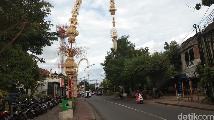 Penjor di Bali menyambut Hari Raya Galungan (Angga Riza/detikcom)