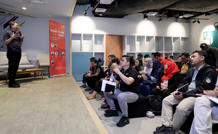 Ekspansi Telkom Dukung Akselerasi Ekosistem Digital Telkom Indonesia terus mendukung program pemerintah dalam percepatan menuju ekosistem digital di Indonesia lewat “Digital Trends 2020 from The Eyes of VC’s and Telcos” di Jakarta.