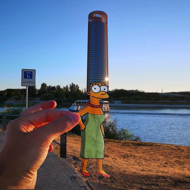 ilustrasi kartun di jalanan