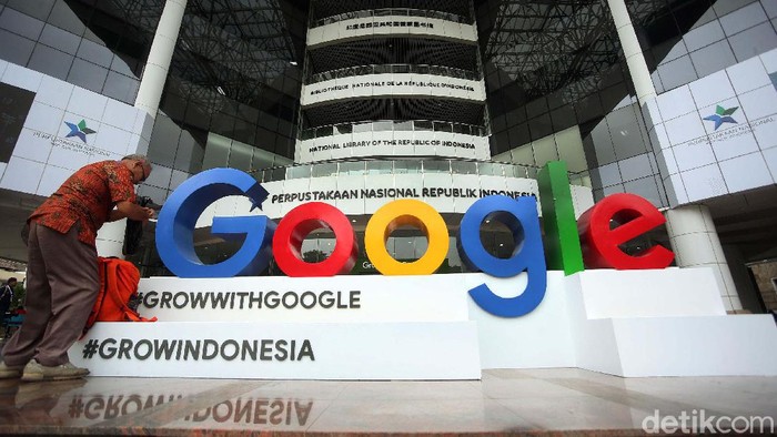 Grow with Google digelar di Perpustakaan Nasional, Jakarta Pusat, Selasa (18/2). Dalam acara Kemendikbud ingin anak Indonesia bisa computational thinking.