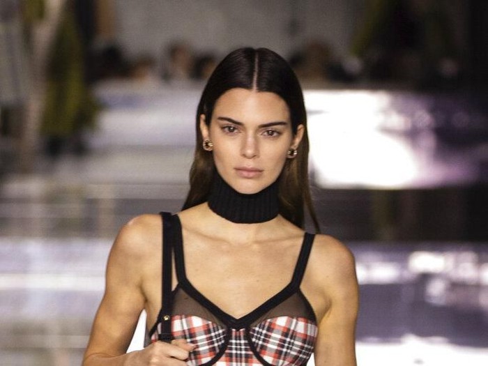 Model Bella Hadid wears a creation by designer Burberry at the Autumn/Winter 2020 fashion week runway show in London, Monday, Feb. 17, 2020. (Photo by Vianney Le Caer/Invision/AP)