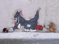 Seniman Ini Pakai Ilustrasi Kartun untuk Warnai Kota