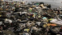 Kurangnya kesadaran pengunjung area publik di daerah itu serta minimnya pengawasan mengakibatkan masih banyak sampah plastik terbuang ke laut.