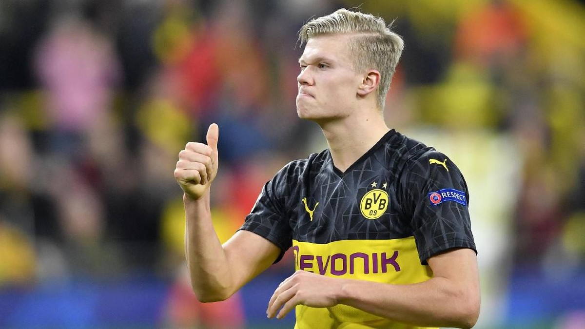 Erling Haaland sudah mencetak 10 gol di Liga Champions 2019/2020 (Foto: AP Photo/Martin Meissner)