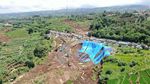 Penampakan dari Udara Longsor di Pinggir KM 118 Tol Cipularang
