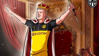 PSG pun harus takluk karena kehebatan Haaland. Foto: istimewa