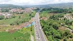 Penampakan dari Udara Longsor di Pinggir KM 118 Tol Cipularang