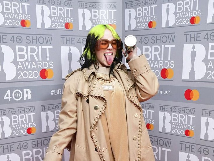 Billie Eilish and Finneas OConnell pose for photographers upon arrival at Brit Awards 2020 in London, Tuesday, Feb. 18, 2020.(Photo by Vianney Le Caer/Invision/AP)